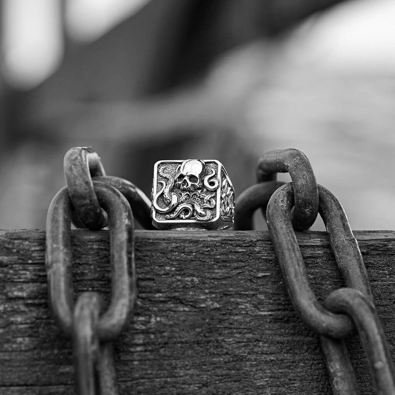 Skull Octopus Ring