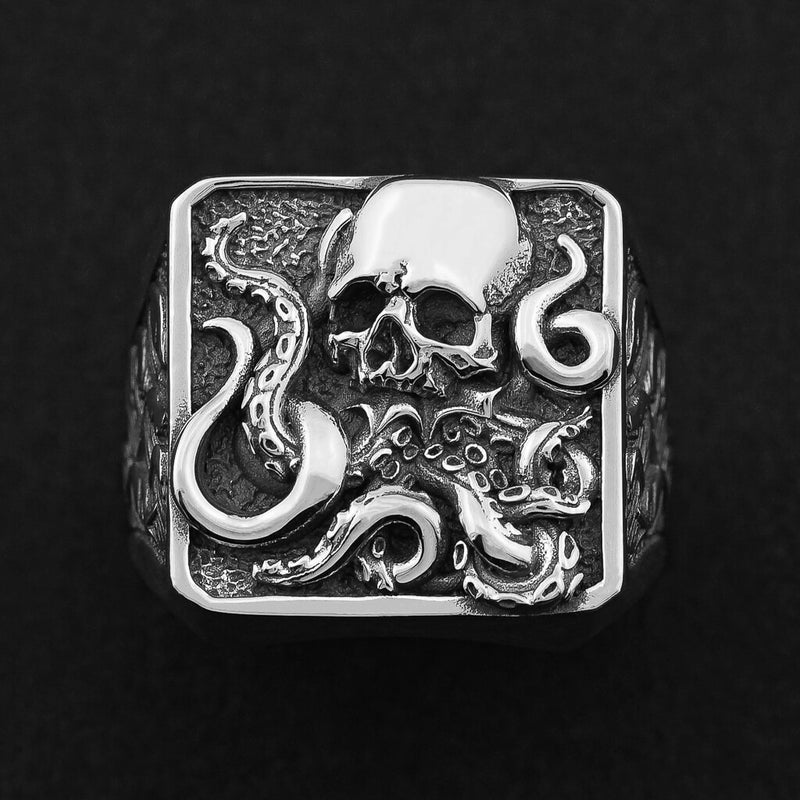 Skull Octopus Ring