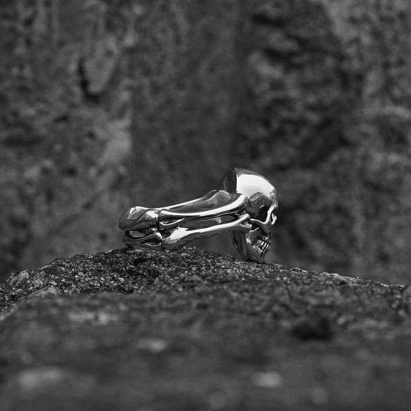 Skull With Bones Ring