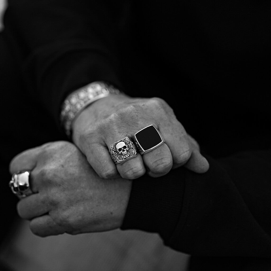 Skull Rose Ring 925 Sterling Silver